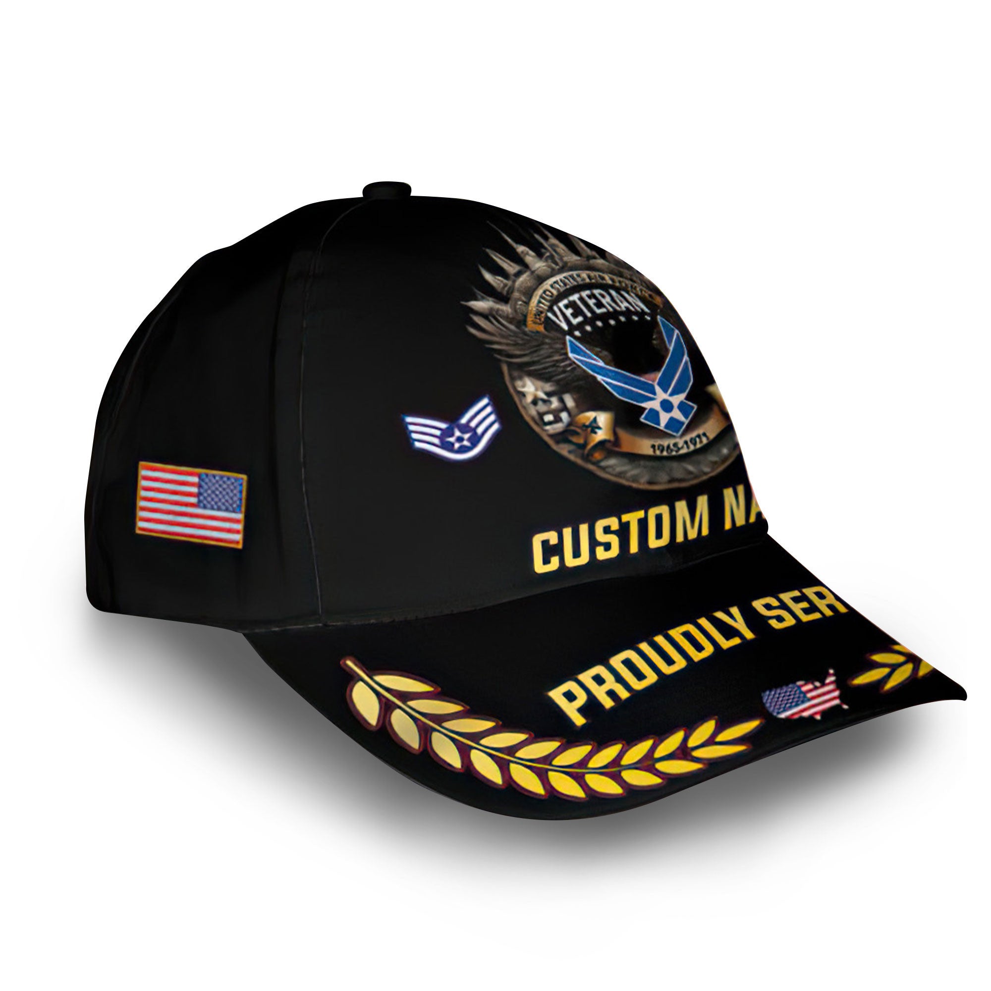 Premium USAF Cap VPVC012204, Custom Name, Rank, Year, Gifts For Air Force Veteran, Best Gifts On Father's Day, Armed Forces Day, Independence Day, Veterans Day.