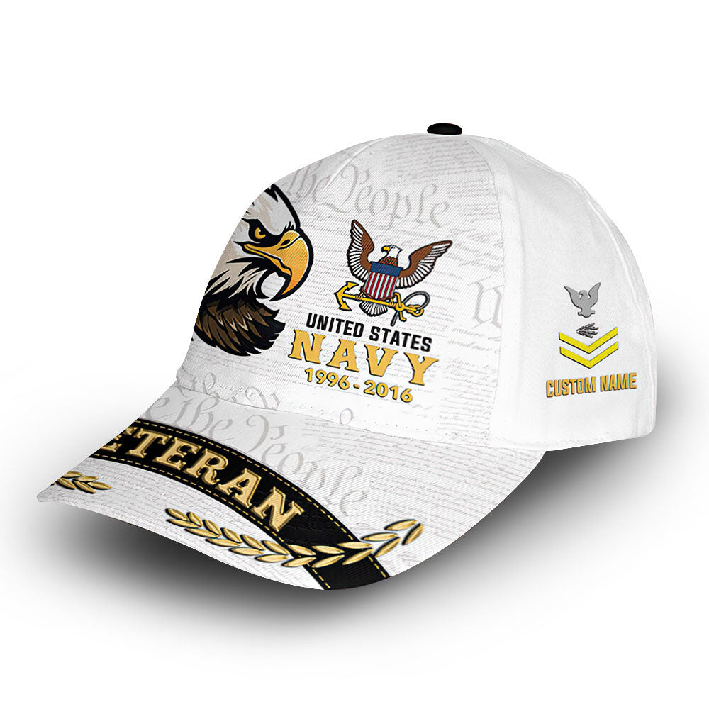 Premium Custom US Navy Cap VPVC012302, Gifts For Navy Veteran, Gifts For Dad, For Husband, Best Gifts On Father's Day, Armed Forces Day, Independence Day, Veterans Day.