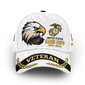 Premium Custom USMC Cap VPVC012303, Gifts For Marine Veteran, Gifts For Dad, For Husband, Best Gifts On Father's Day, Armed Forces Day, Independence Day, Veterans Day.