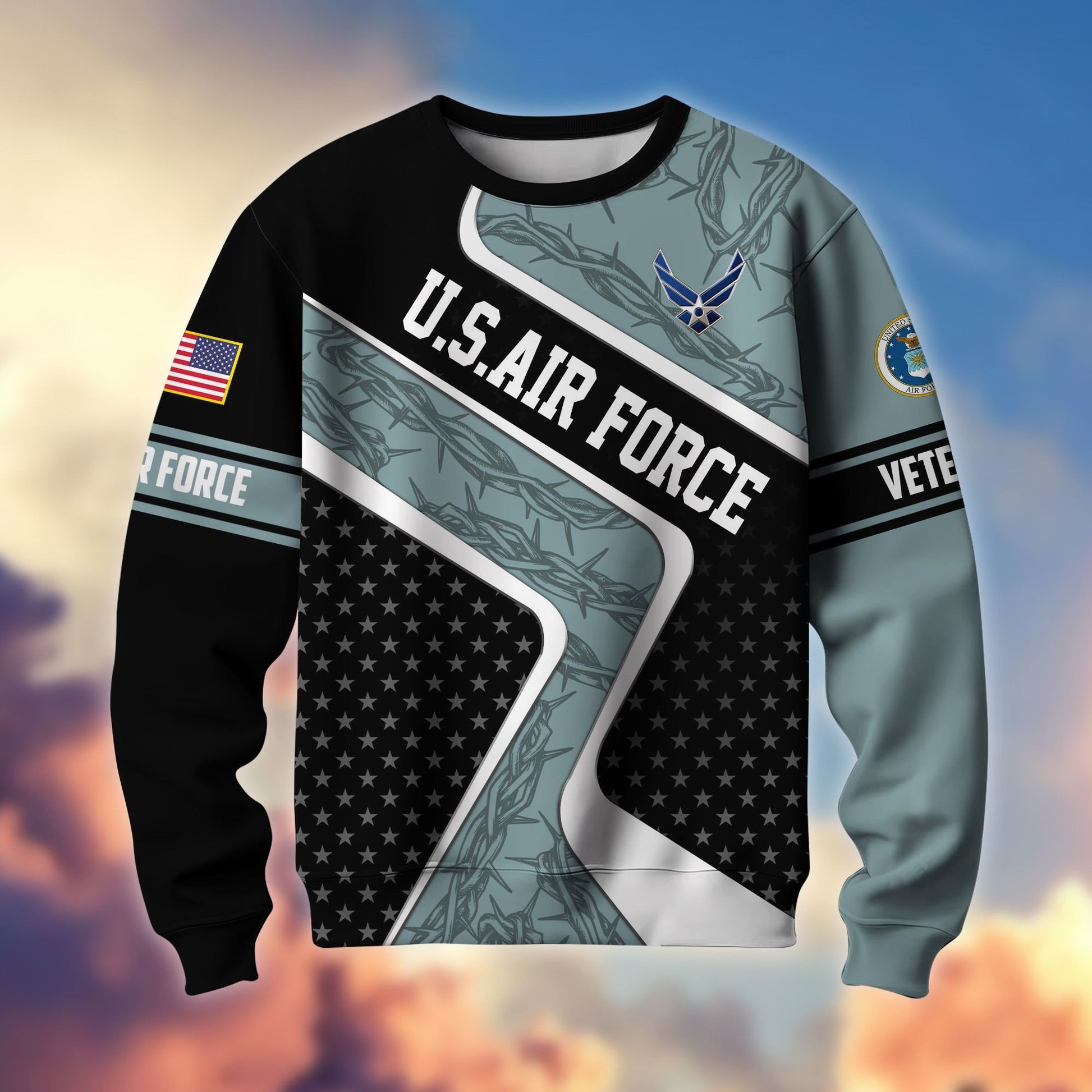 Premium US Veterans Sweatshirt BPHN190212, Gifts For US Veterans, Best Gifts On Father's Day, Armed Forces Day, Independence Day, Veterans Day.