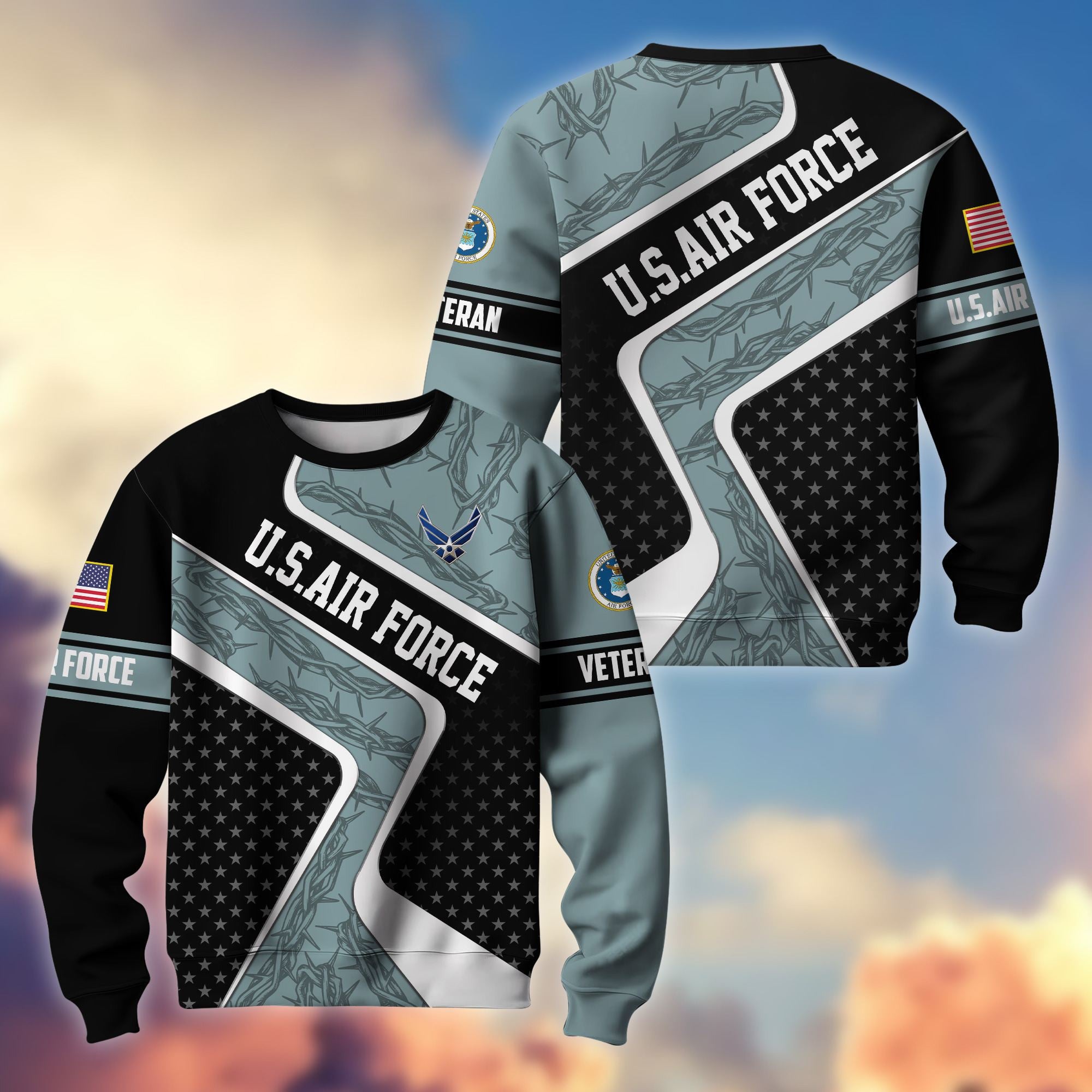 Premium US Veterans Sweatshirt BPHN190212, Gifts For US Veterans, Best Gifts On Father's Day, Armed Forces Day, Independence Day, Veterans Day.