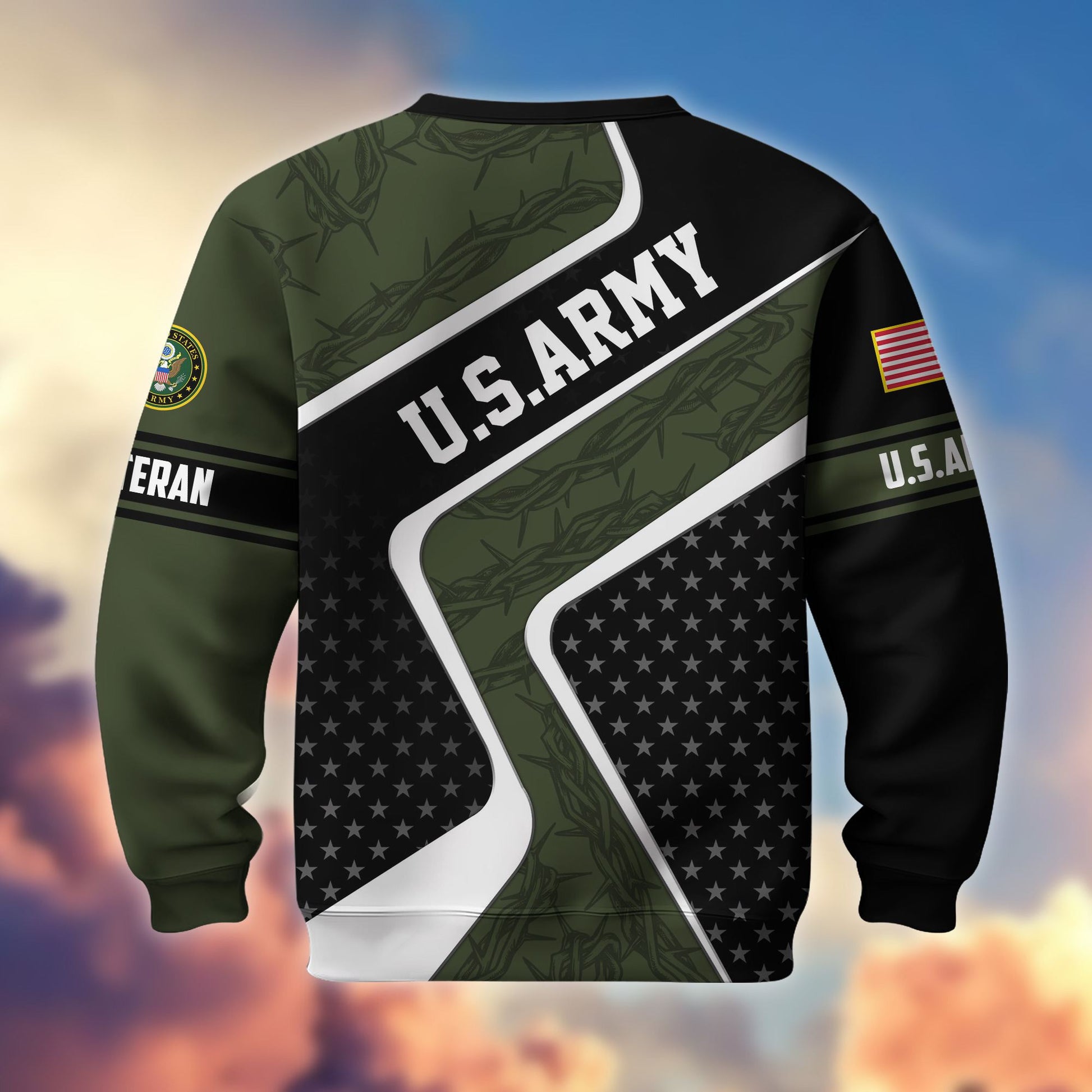 Premium US Veterans Sweatshirt BPHN190212, Gifts For US Veterans, Best Gifts On Father's Day, Armed Forces Day, Independence Day, Veterans Day.