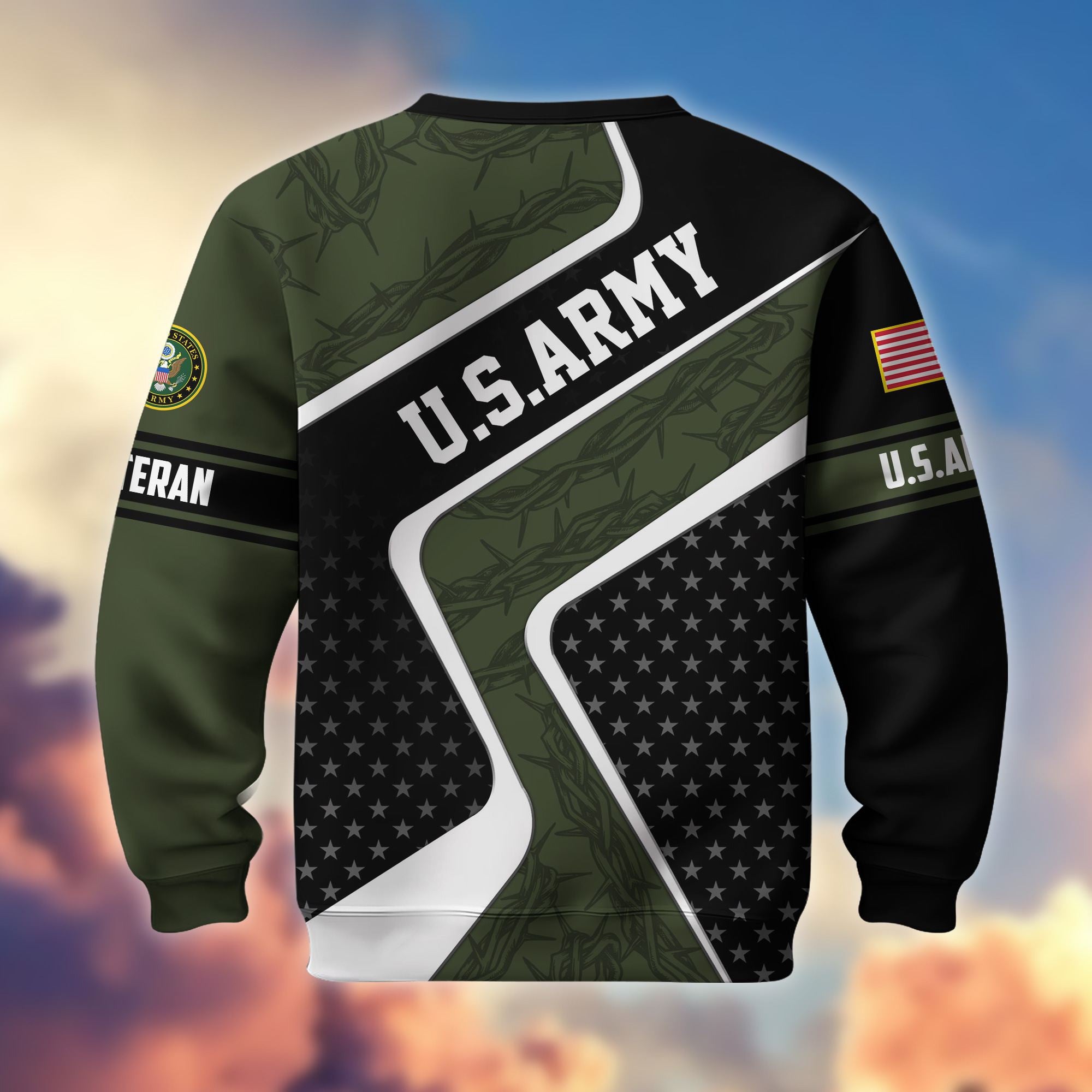 Premium US Veterans Sweatshirt BPHN190212, Gifts For US Veterans, Best Gifts On Father's Day, Armed Forces Day, Independence Day, Veterans Day.