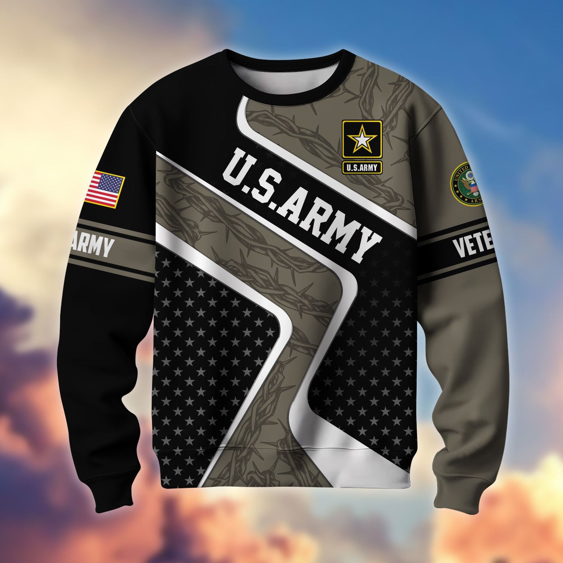 Premium US Veterans Sweatshirt BPHN190212, Gifts For US Veterans, Best Gifts On Father's Day, Armed Forces Day, Independence Day, Veterans Day.