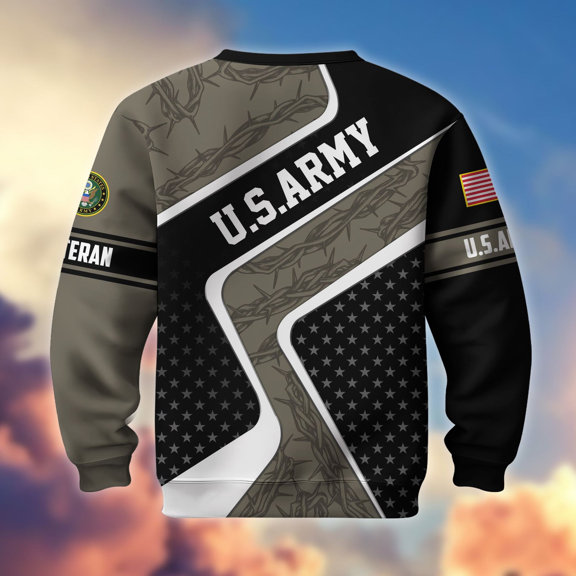 Premium US Veterans Sweatshirt BPHN190212, Gifts For US Veterans, Best Gifts On Father's Day, Armed Forces Day, Independence Day, Veterans Day.