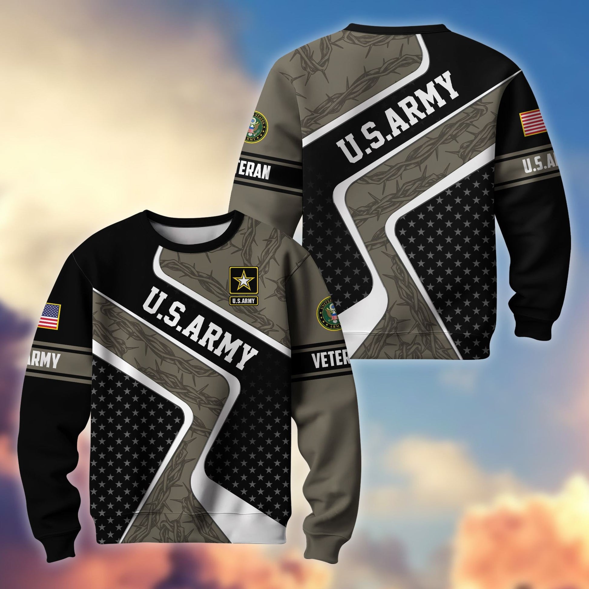 Premium US Veterans Sweatshirt BPHN190212, Gifts For US Veterans, Best Gifts On Father's Day, Armed Forces Day, Independence Day, Veterans Day.