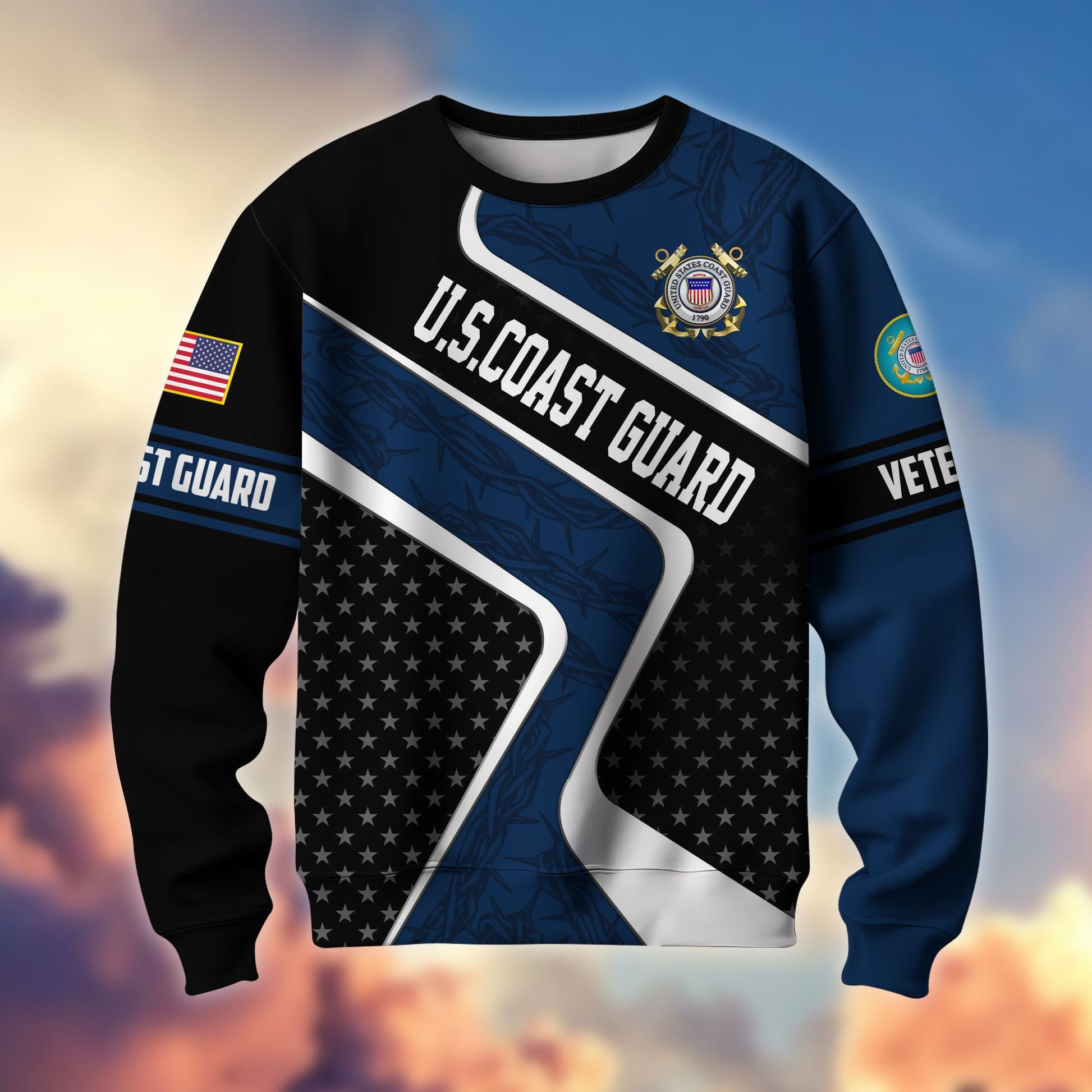 Premium US Veterans Sweatshirt BPHN190212, Gifts For US Veterans, Best Gifts On Father's Day, Armed Forces Day, Independence Day, Veterans Day.