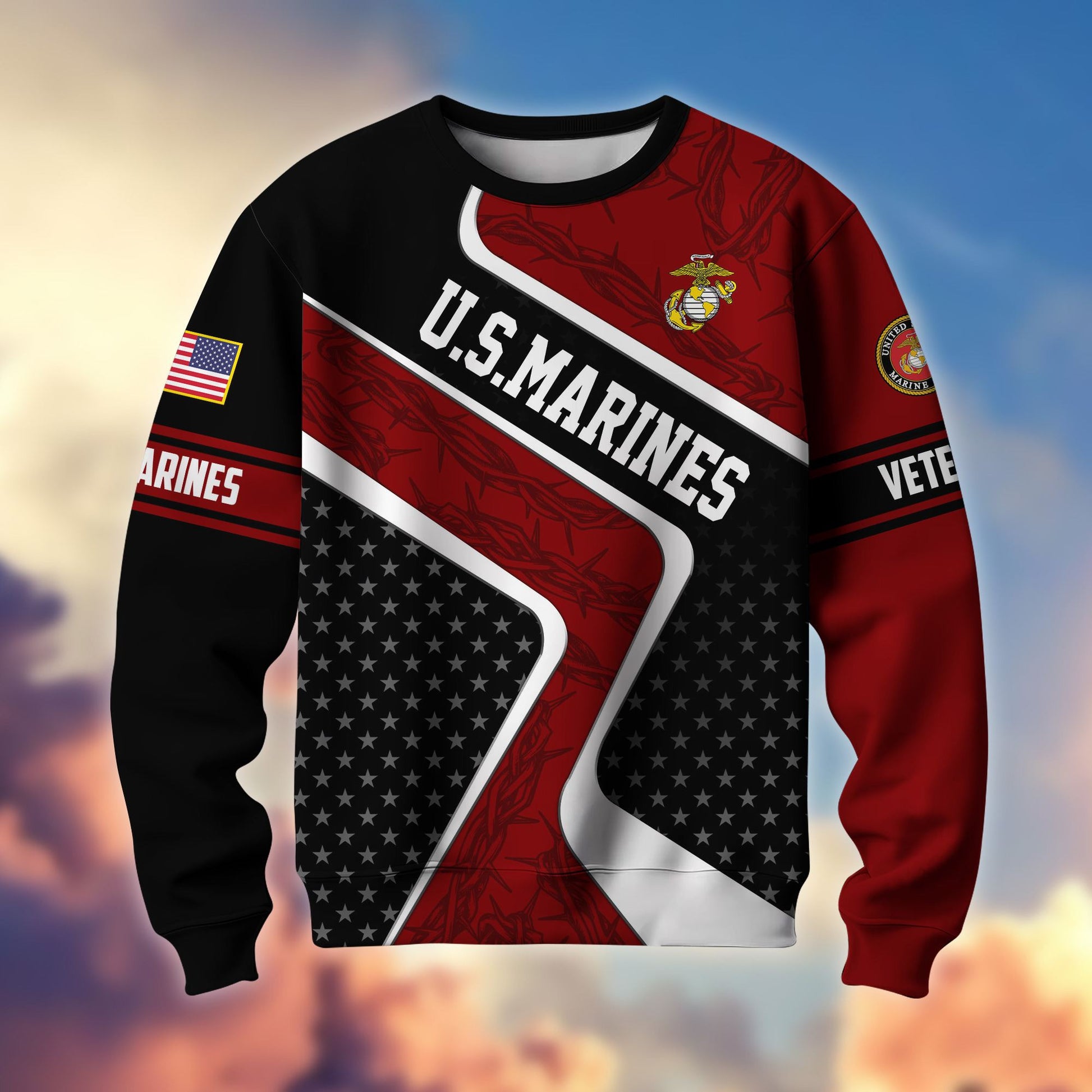 Premium US Veterans Sweatshirt BPHN190212, Gifts For US Veterans, Best Gifts On Father's Day, Armed Forces Day, Independence Day, Veterans Day.