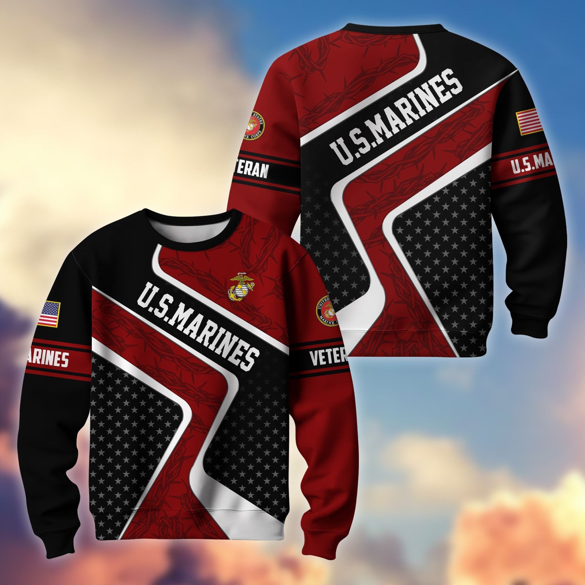 Premium US Veterans Sweatshirt BPHN190212, Gifts For US Veterans, Best Gifts On Father's Day, Armed Forces Day, Independence Day, Veterans Day.