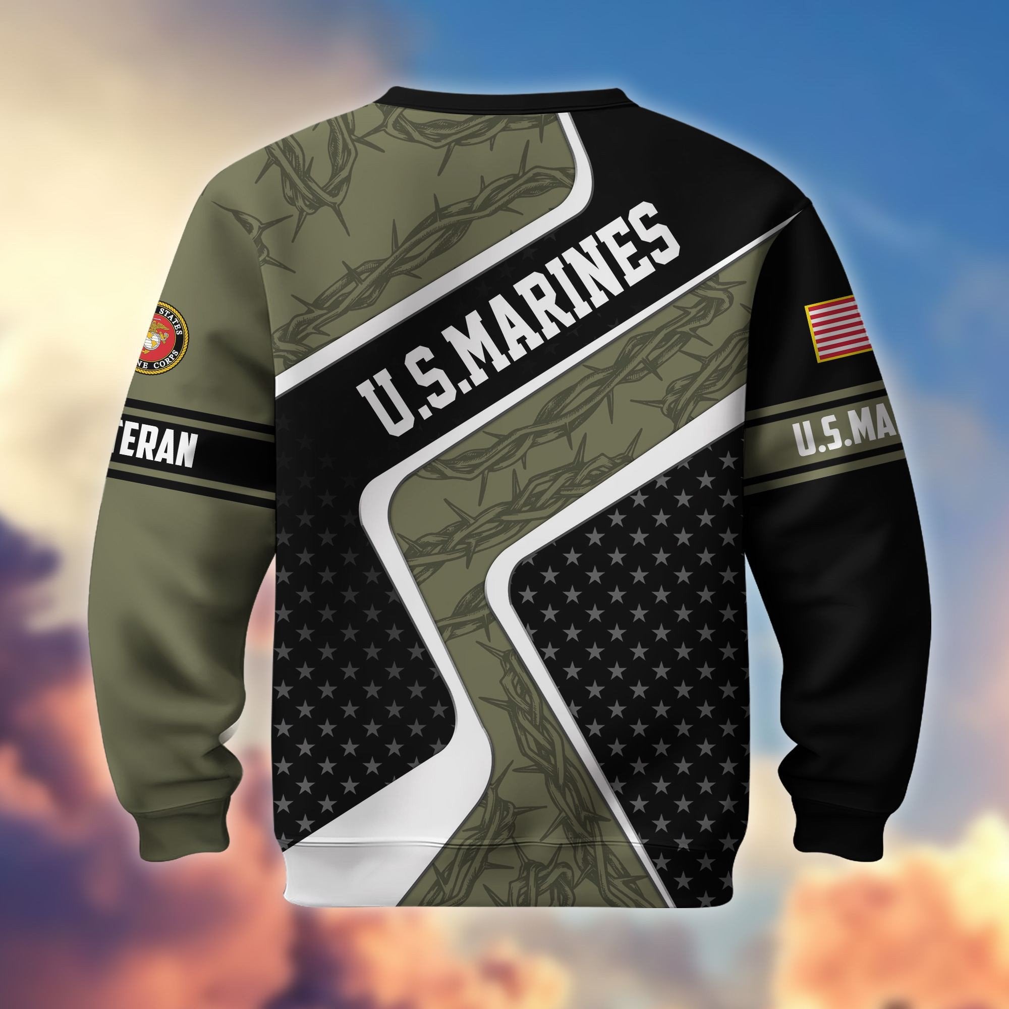 Premium US Veterans Sweatshirt BPHN190212, Gifts For US Veterans, Best Gifts On Father's Day, Armed Forces Day, Independence Day, Veterans Day.