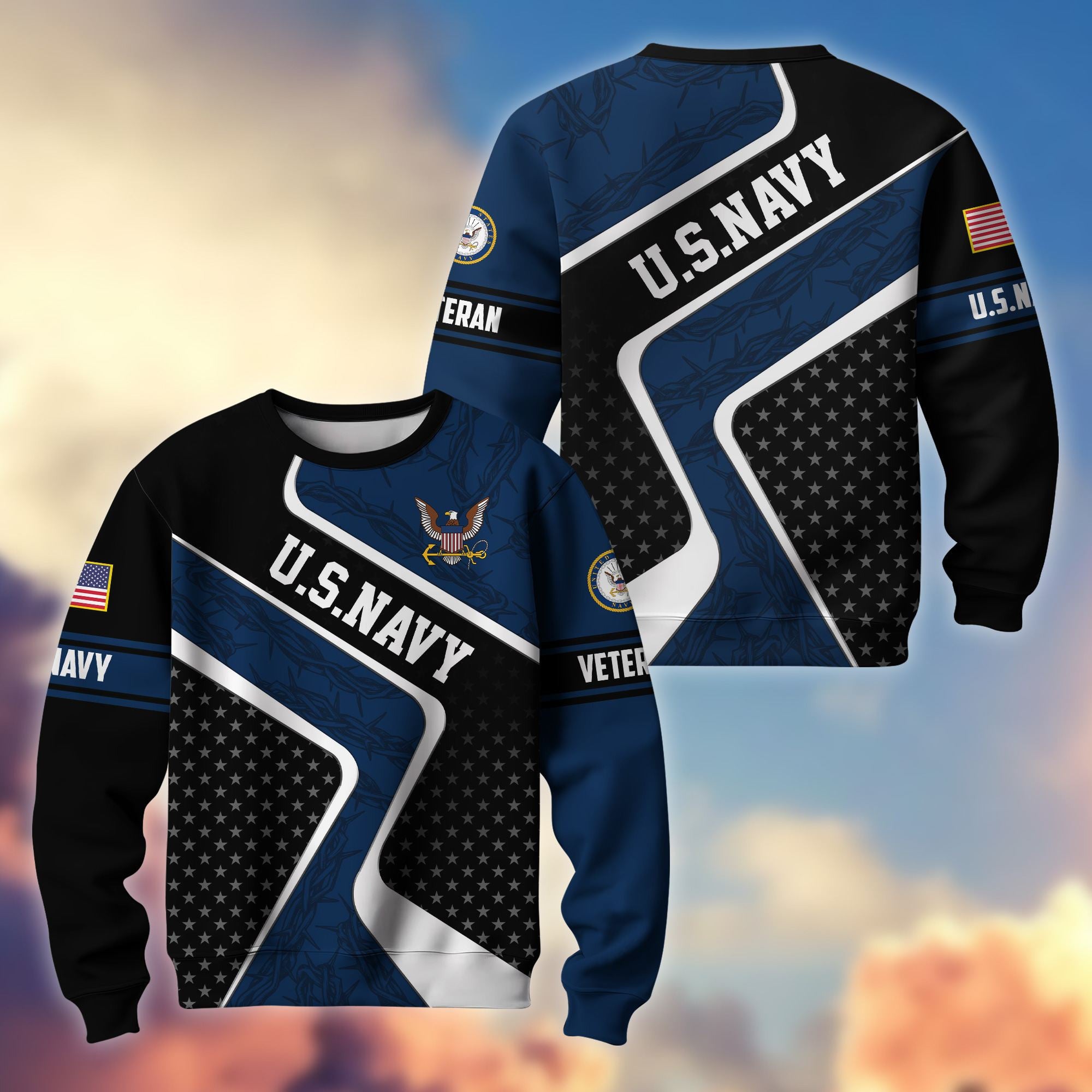 Premium US Veterans Sweatshirt BPHN190212, Gifts For US Veterans, Best Gifts On Father's Day, Armed Forces Day, Independence Day, Veterans Day.