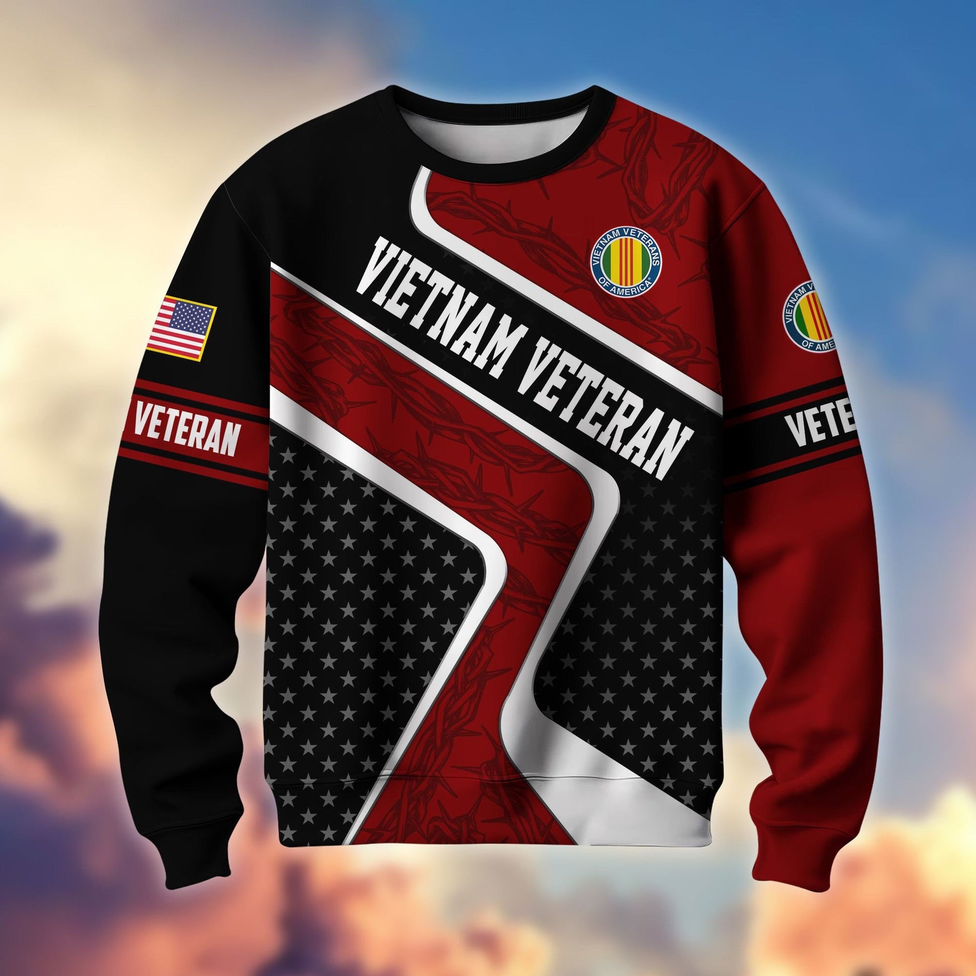 Premium US Veterans Sweatshirt BPHN190212, Gifts For US Veterans, Best Gifts On Father's Day, Armed Forces Day, Independence Day, Veterans Day.