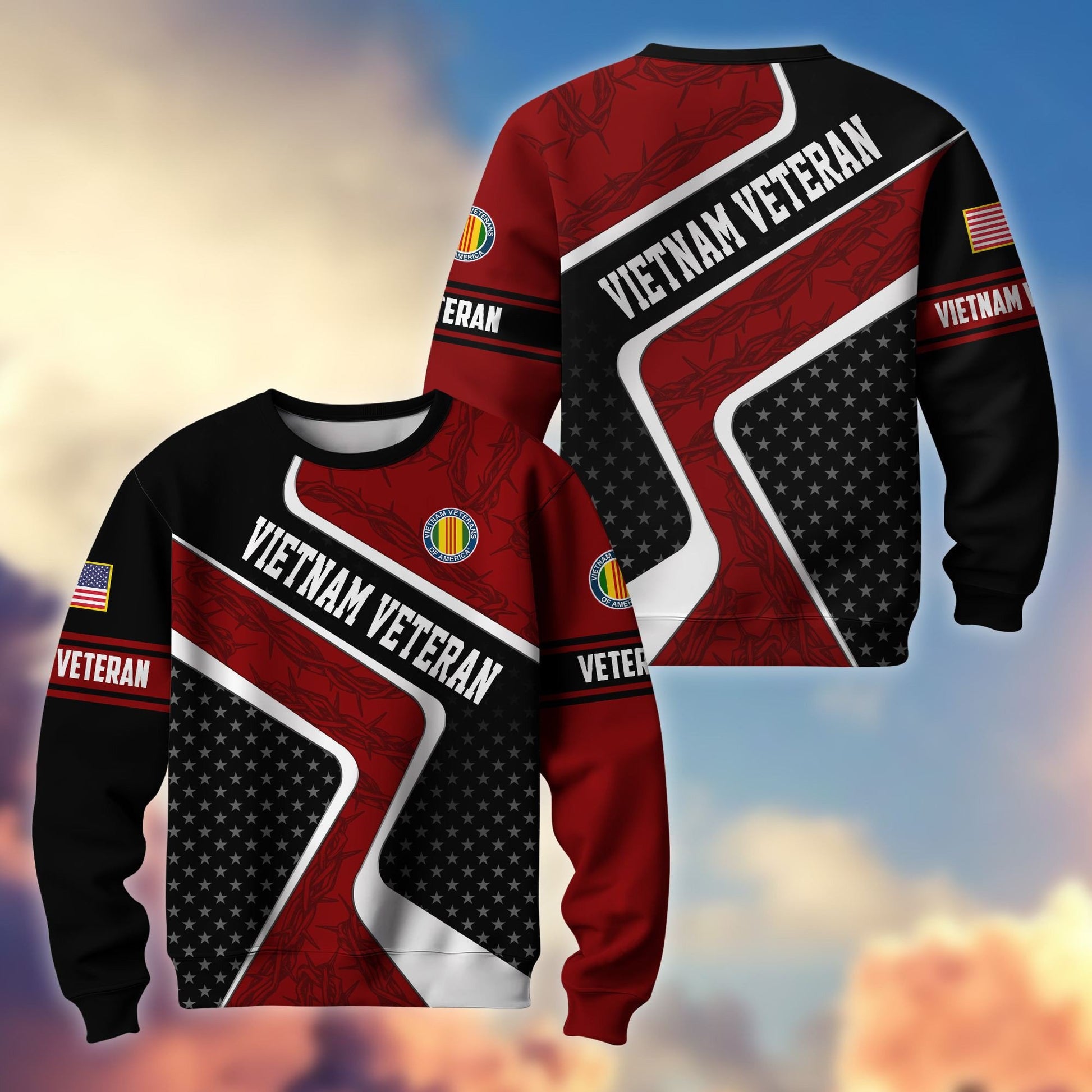 Premium US Veterans Sweatshirt BPHN190212, Gifts For US Veterans, Best Gifts On Father's Day, Armed Forces Day, Independence Day, Veterans Day.