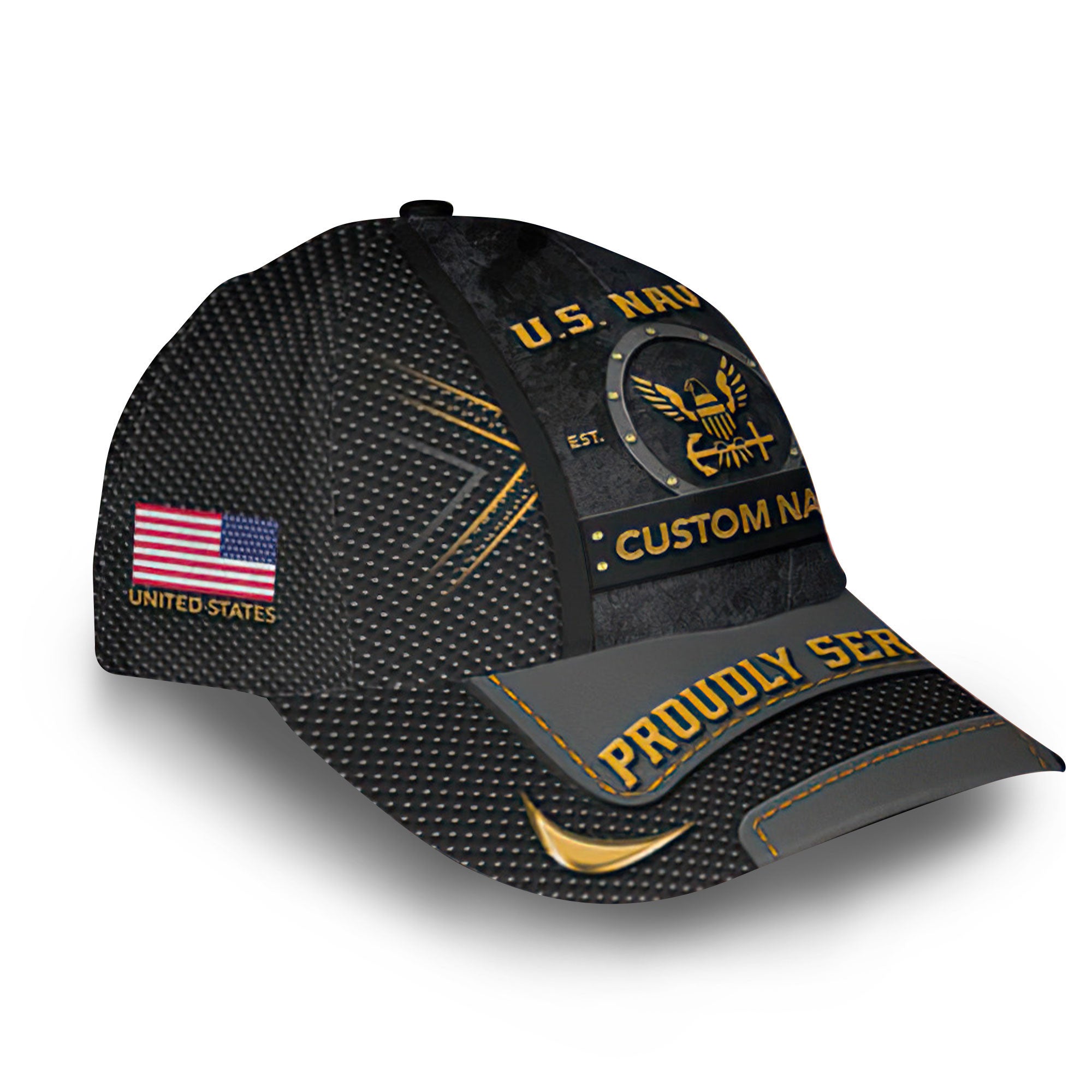 Premium US Navy Cap VPVC012402, Custom Name, Rank, Year, Gifts For Navy Veteran, Best Gifts On Father's Day, Armed Forces Day, Independence Day, Veterans Day.