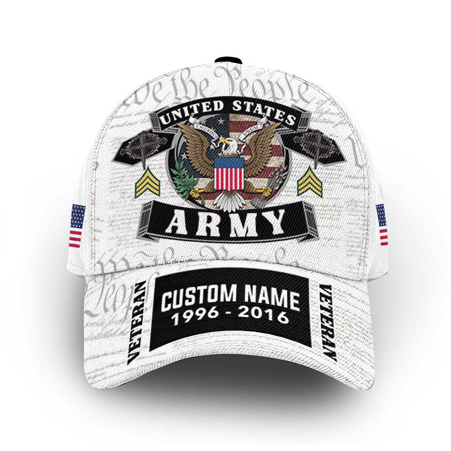 Premium US Army Cap VPVC012501, Custom Name, Rank, Year, Gifts For Army Veteran, Best Gifts On Father's Day, Armed Forces Day, Independence Day, Veterans Day.