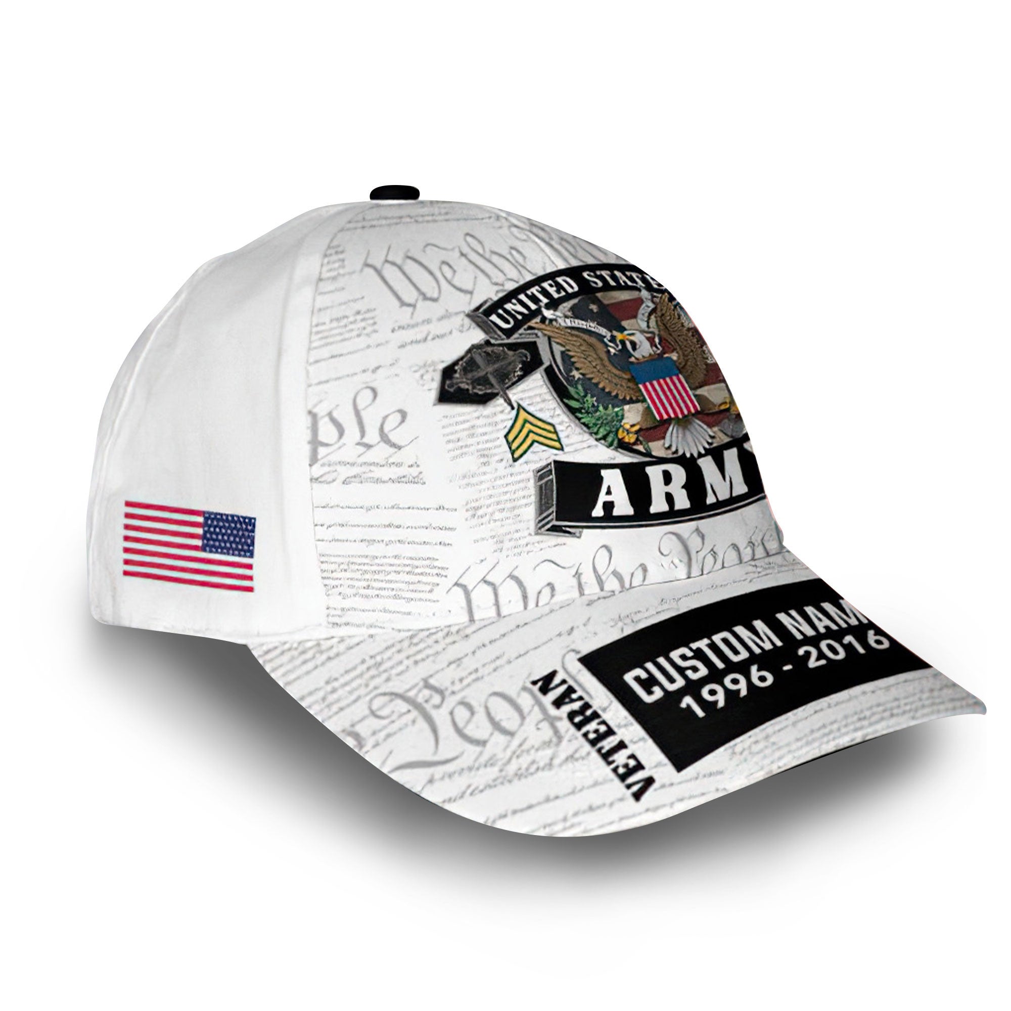 Premium US Army Cap VPVC012501, Custom Name, Rank, Year, Gifts For Army Veteran, Best Gifts On Father's Day, Armed Forces Day, Independence Day, Veterans Day.