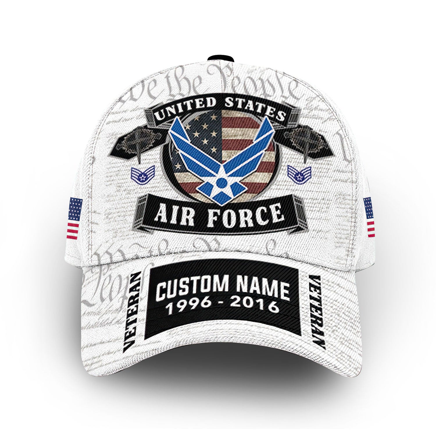 Premium USAF Cap VPVC012504, Custom Name, Rank, Year, Gifts For Air Force Veteran, Best Gifts On Father's Day, Armed Forces Day, Independence Day, Veterans Day.