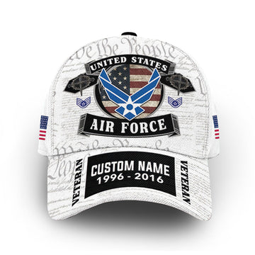 Premium USAF Cap VPVC012504, Custom Name, Rank, Year, Gifts For Air Force Veteran, Best Gifts On Father's Day, Armed Forces Day, Independence Day, Veterans Day.