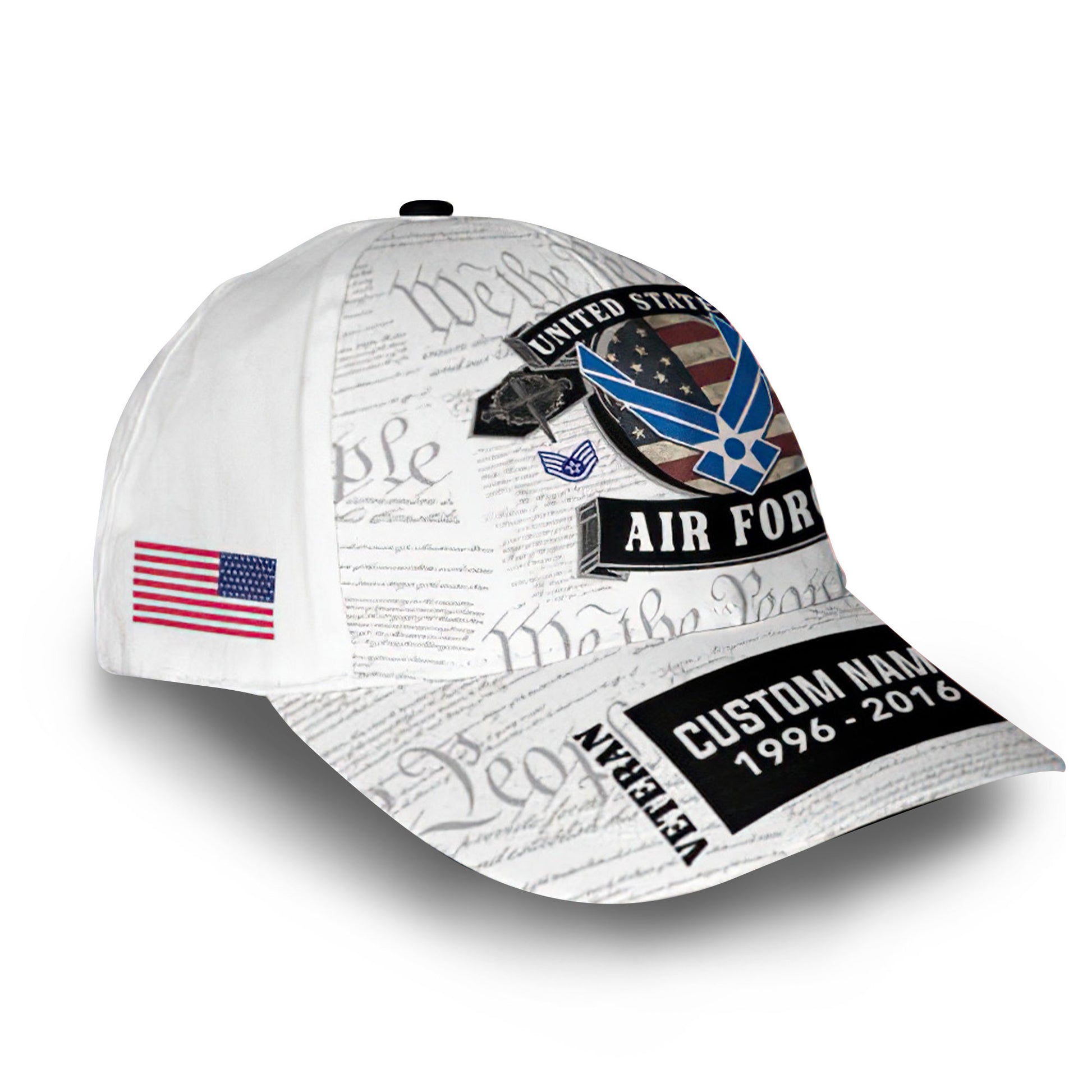 Premium USAF Cap VPVC012504, Custom Name, Rank, Year, Gifts For Air Force Veteran, Best Gifts On Father's Day, Armed Forces Day, Independence Day, Veterans Day.