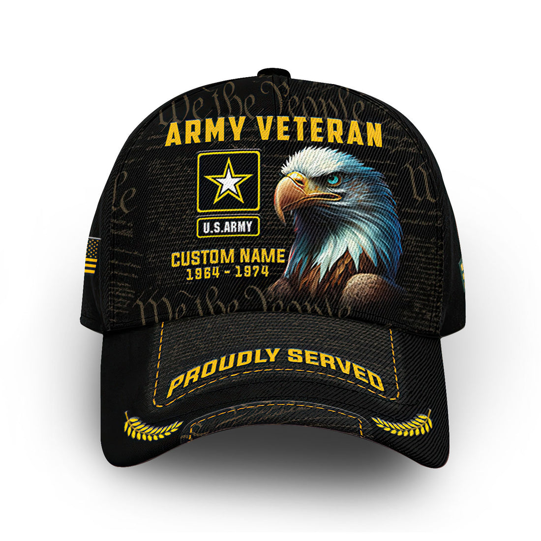 Premium Custom US Army Cap VPVC012601, Gifts For Army Veteran, Gifts For Dad, For Husband, Best Gifts On Father's Day, Armed Forces Day, Independence Day, Veterans Day.
