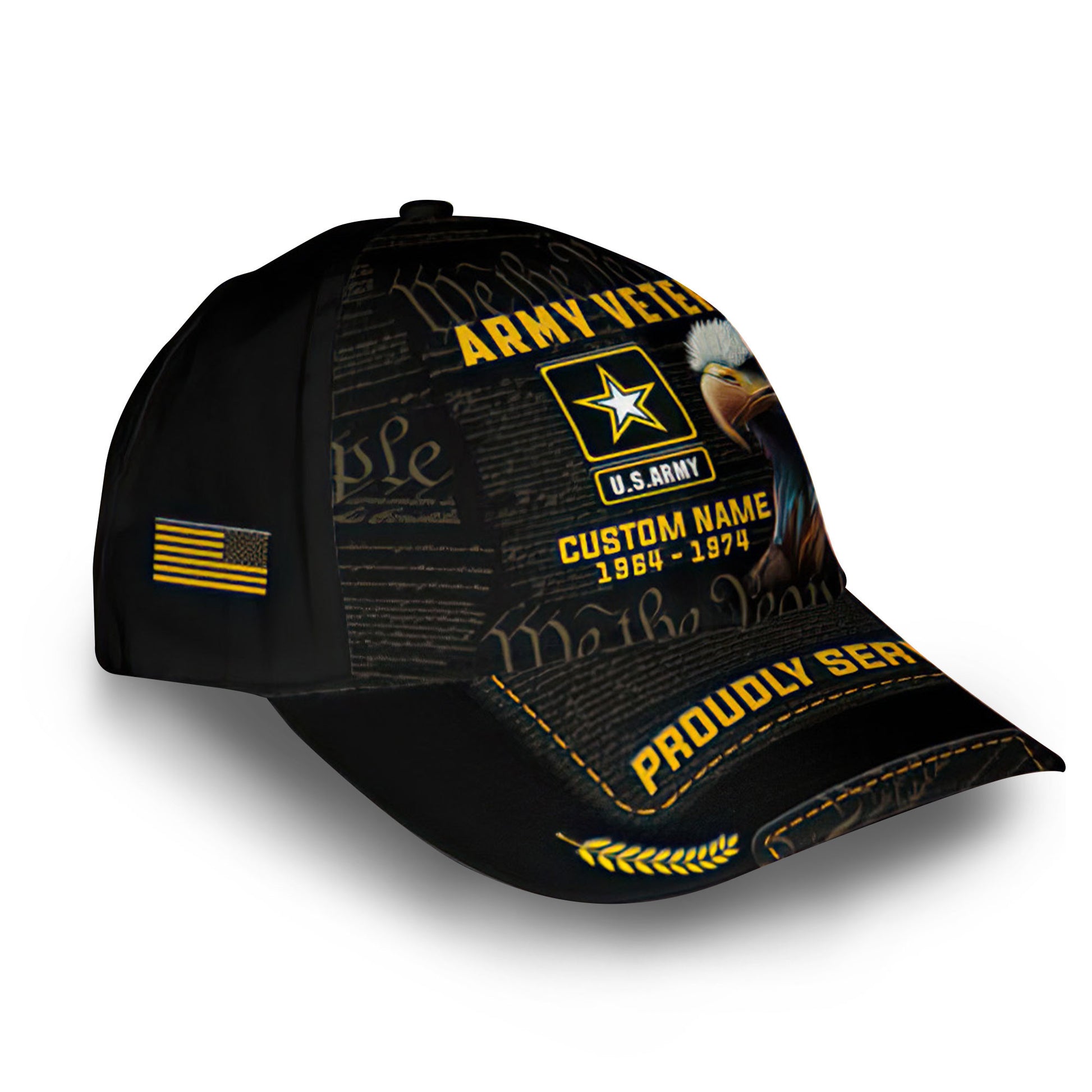 Premium Custom US Army Cap VPVC012601, Gifts For Army Veteran, Gifts For Dad, For Husband, Best Gifts On Father's Day, Armed Forces Day, Independence Day, Veterans Day.