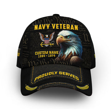 Premium Custom US Navy Cap VPVC012602, Gifts For Navy Veteran, Gifts For Dad, For Husband, Best Gifts On Father's Day, Armed Forces Day, Independence Day, Veterans Day.