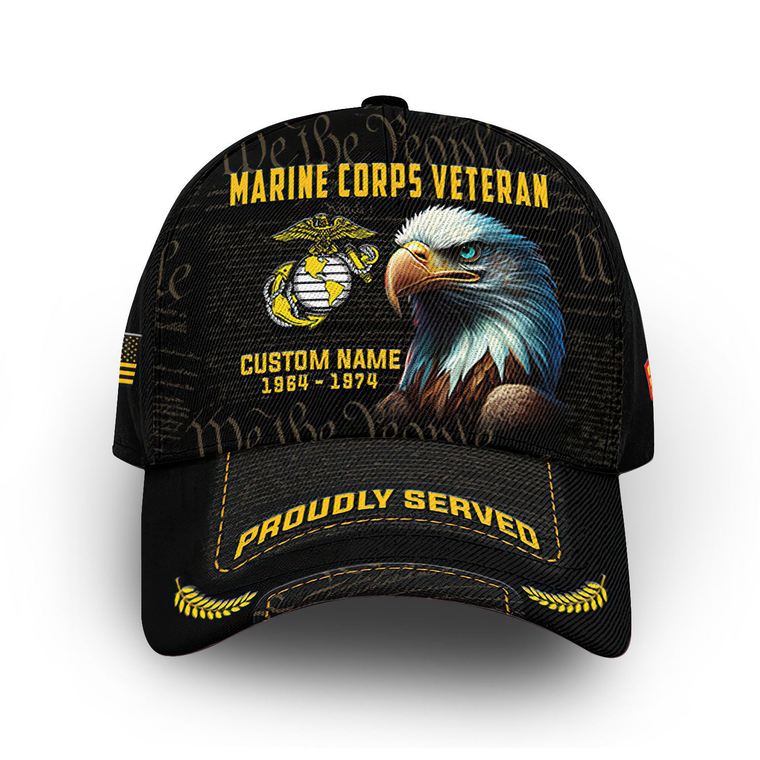 Premium Custom USMC Cap VPVC012603, Gifts For Marine Veteran, Gifts For Dad, For Husband, Best Gifts On Father's Day, Armed Forces Day, Independence Day, Veterans Day.
