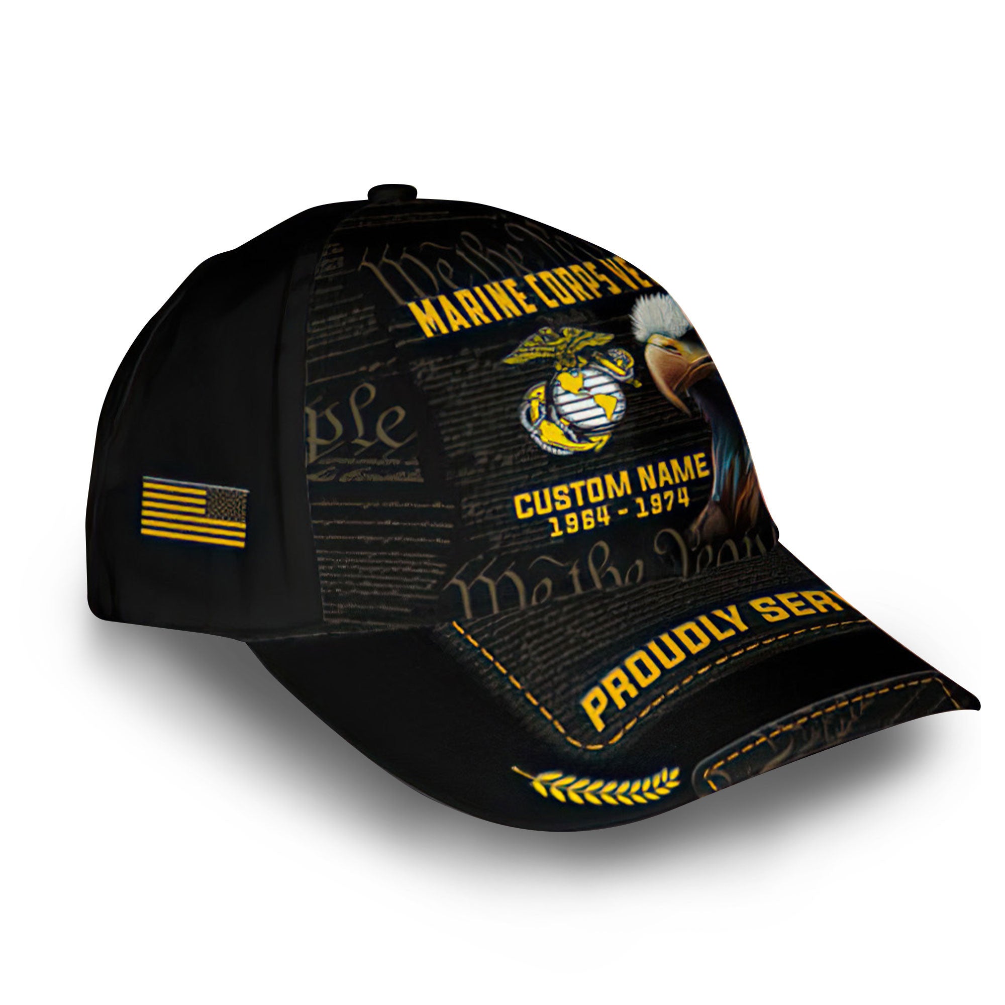 Premium Custom USMC Cap VPVC012603, Gifts For Marine Veteran, Gifts For Dad, For Husband, Best Gifts On Father's Day, Armed Forces Day, Independence Day, Veterans Day.