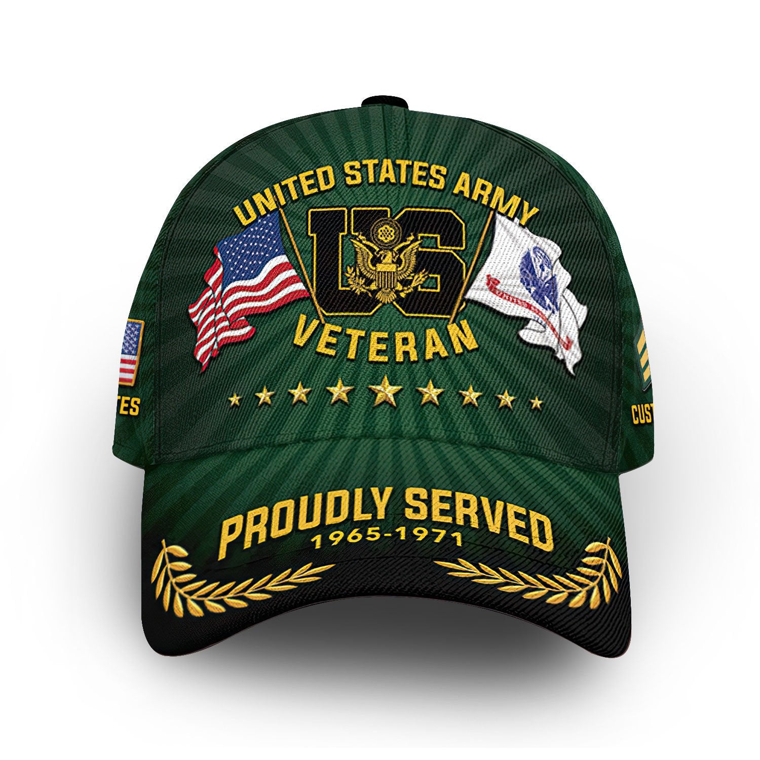 Premium Custom US Army Cap VPVC012701, Gifts For Army Veteran, Gifts For Dad, For Husband, Best Gifts On Father's Day, Armed Forces Day, Independence Day, Veterans Day.