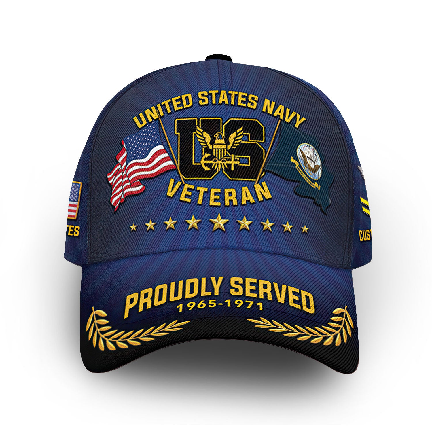 Premium Custom US Navy Cap VPVC012702, Gifts For Navy Veteran, Gifts For Dad, For Husband, Best Gifts On Father's Day, Armed Forces Day, Independence Day, Veterans Day.