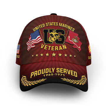 Premium Custom USMC Cap VPVC012703, Gifts For Marine Veteran, Gifts For Dad, For Husband, Best Gifts On Father's Day, Armed Forces Day, Independence Day, Veterans Day.