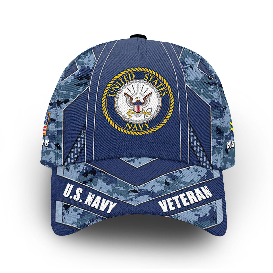 Unique Custom Name, Rank, Year, US Navy Cap VPVC012802, Gifts For Navy Veteran, Gifts For Dad, For Husband, Best Gifts On Father's Day, Independence Day, Veterans Day.