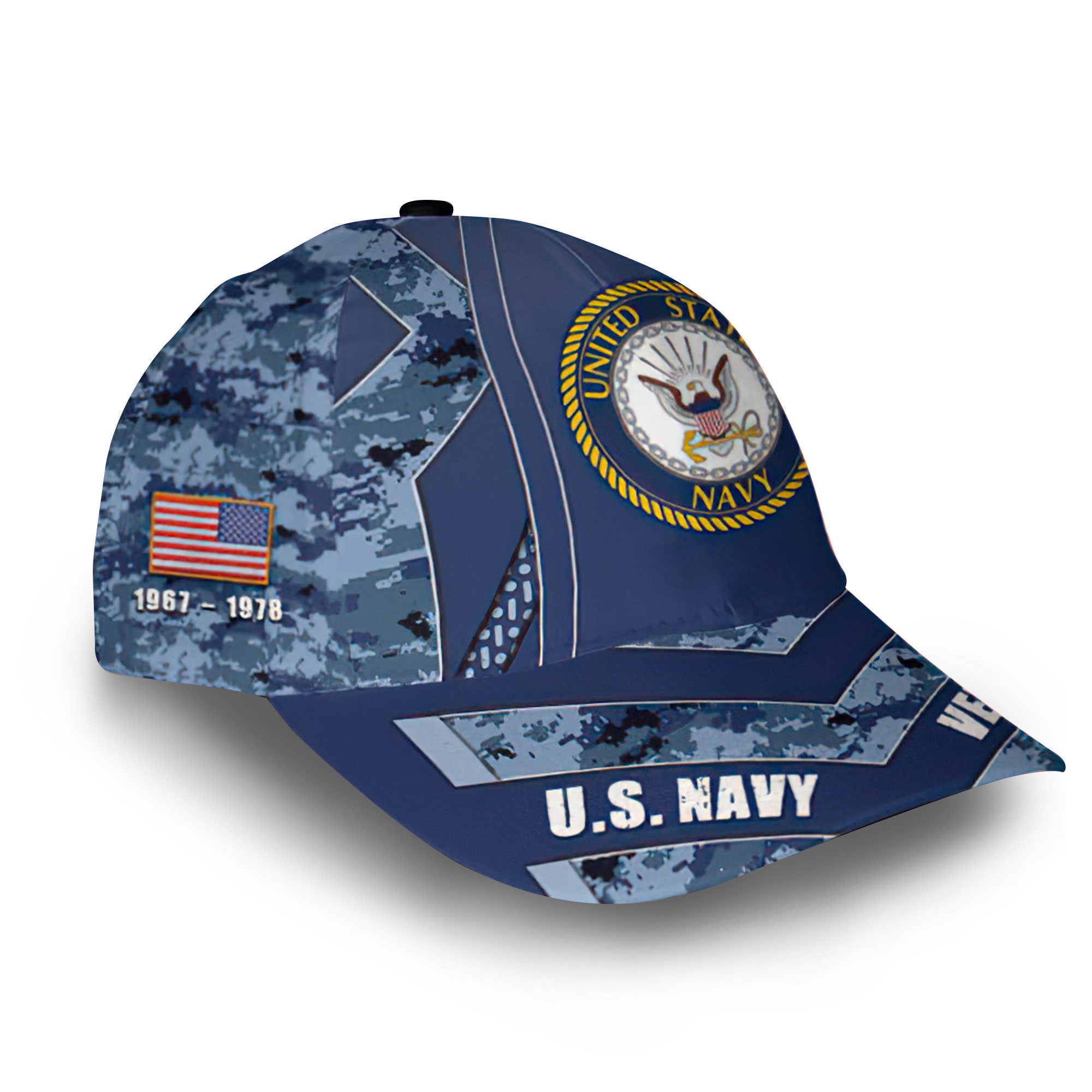 Unique Custom Name, Rank, Year, US Navy Cap VPVC012802, Gifts For Navy Veteran, Gifts For Dad, For Husband, Best Gifts On Father's Day, Independence Day, Veterans Day.