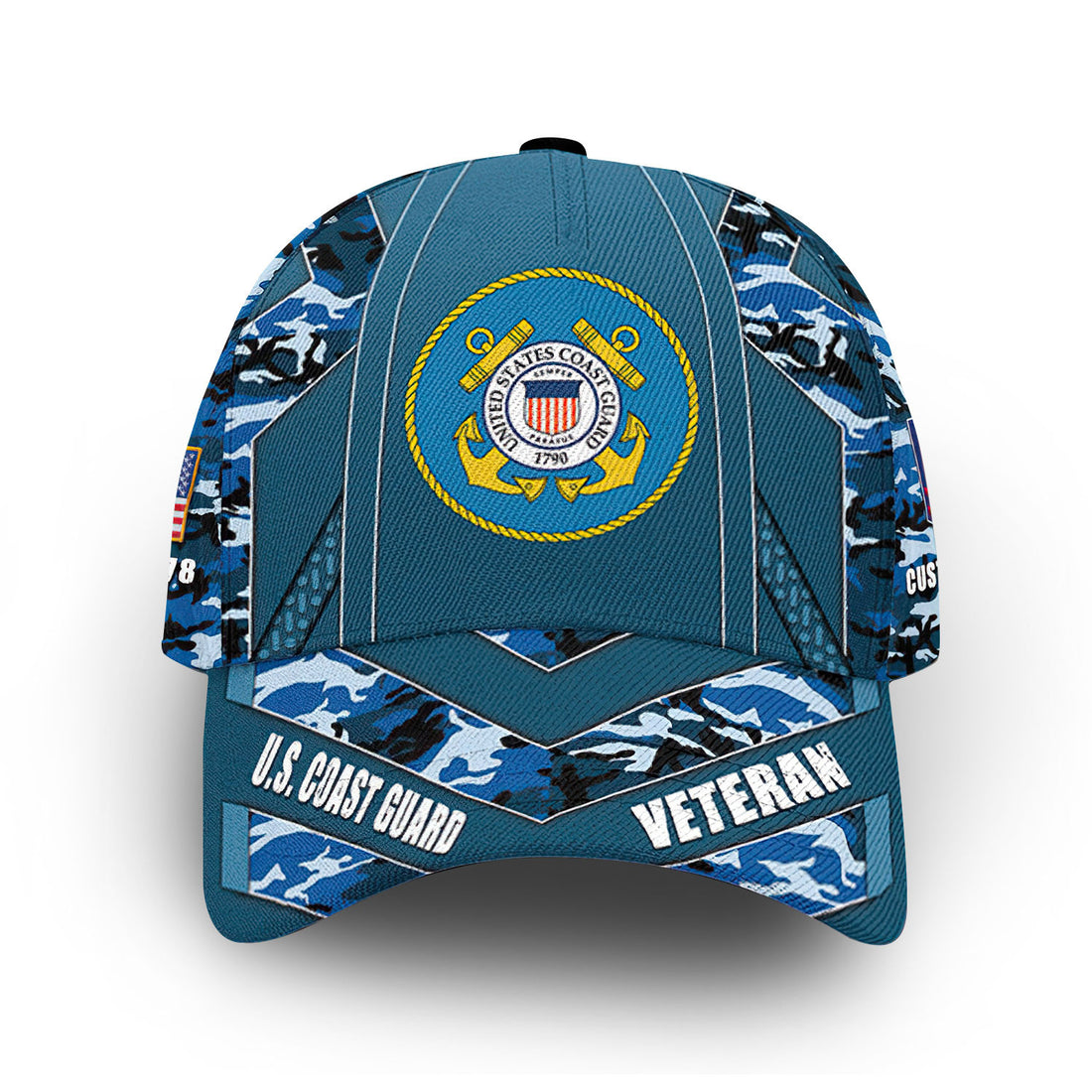 Unique Custom Name, Rank, Year, USCG Cap VPVC012805, Gifts For Coast Guard Veteran, Gifts For Dad, For Husband, Best Gifts On Father's Day, Independence Day, Veterans Day.