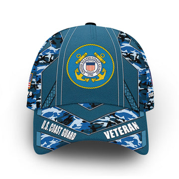 Unique Custom Name, Rank, Year, USCG Cap VPVC012805, Gifts For Coast Guard Veteran, Gifts For Dad, For Husband, Best Gifts On Father's Day, Independence Day, Veterans Day.