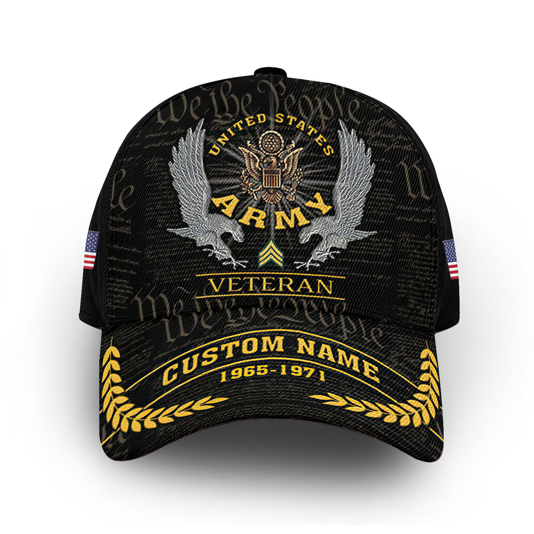 Unique Custom Name, Rank, Year, US Army Cap VPVC012901, Gifts For Army Veteran, Gifts For Dad, For Husband, Best Gifts On Father's Day, Independence Day, Veterans Day.