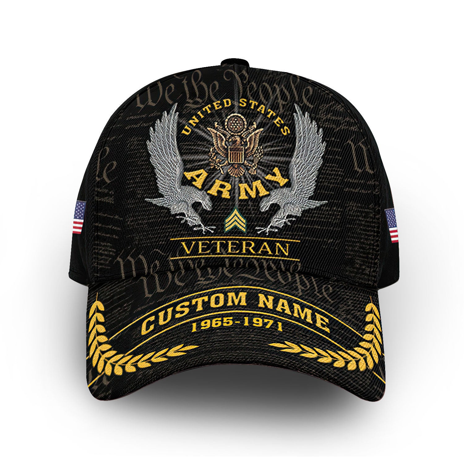 Unique Custom Name, Rank, Year, US Army Cap VPVC012901, Gifts For Army Veteran, Gifts For Dad, For Husband, Best Gifts On Father's Day, Independence Day, Veterans Day.