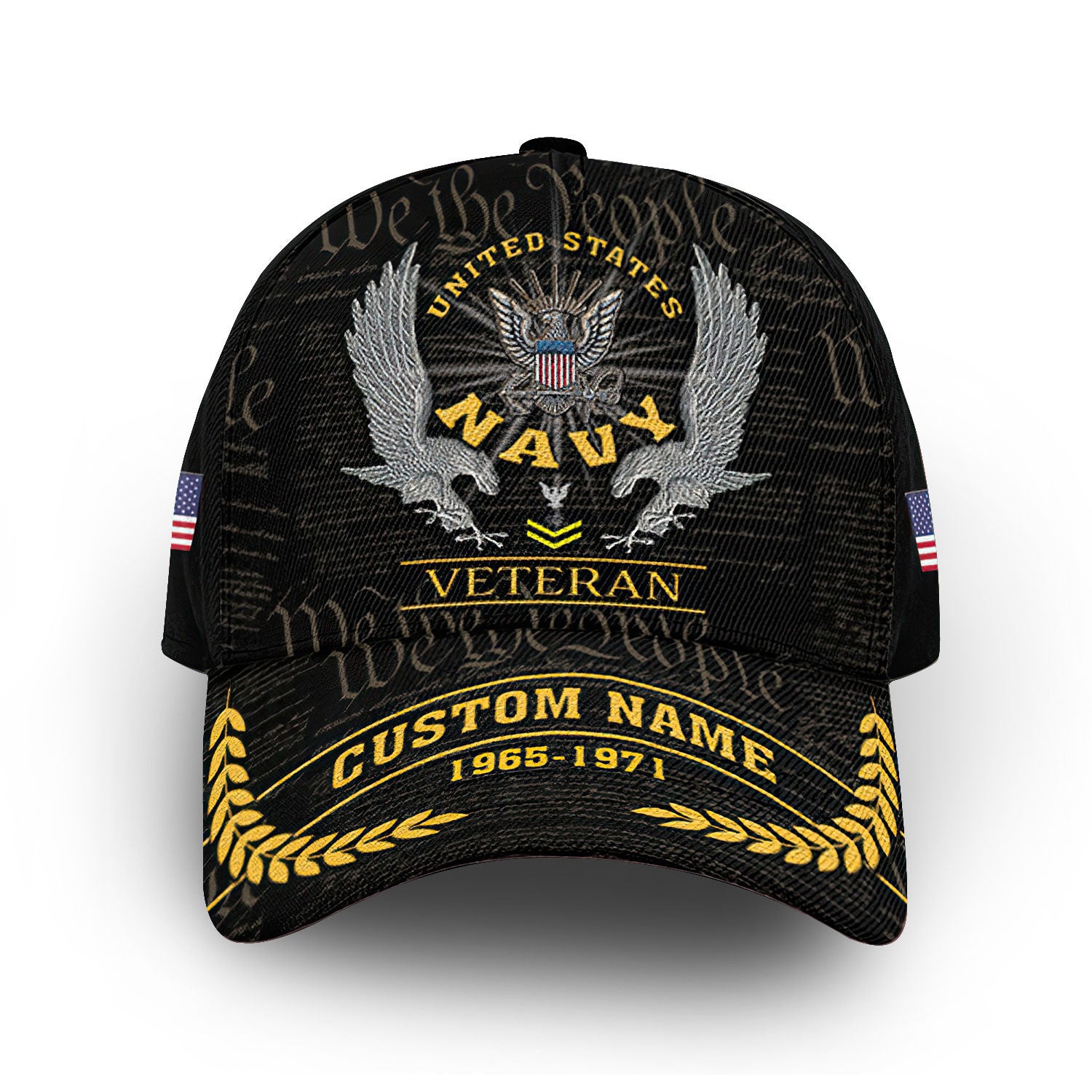 Unique Custom Name, Rank, Year, US Navy Cap VPVC012902, Gifts For Navy Veteran, Gifts For Dad, For Husband, Best Gifts On Father's Day, Independence Day, Veterans Day.