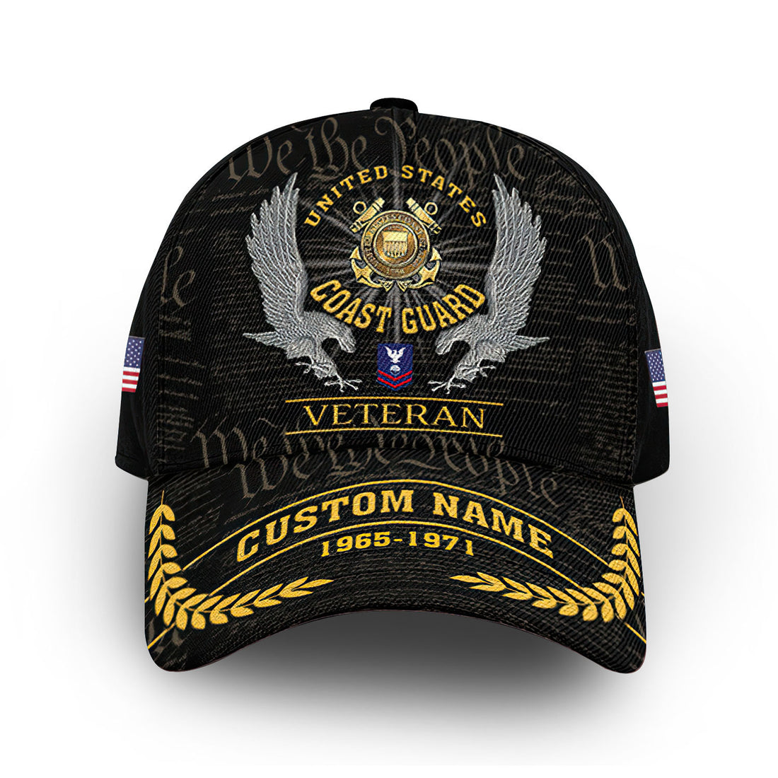 Unique Custom Name, Rank, Year, USCG Cap VPVC012905, Gifts For Coast Guard Veteran, Gifts For Dad, For Husband, Best Gifts On Father's Day, Independence Day, Veterans Day.