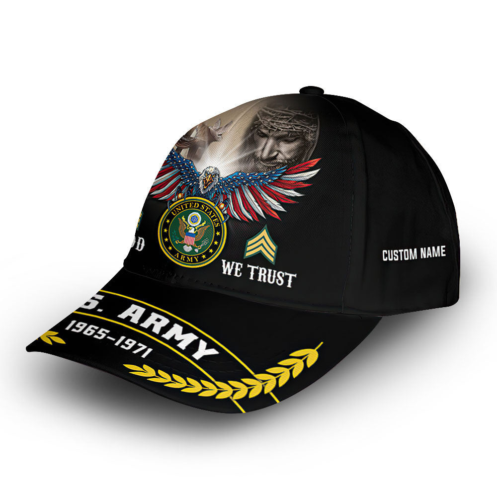 US Army Custom Cap VPVC012906, Gifts For Army Veteran, Best Gifts On Father's Day, Armed Forces Day, Independence Day, Veterans Day.