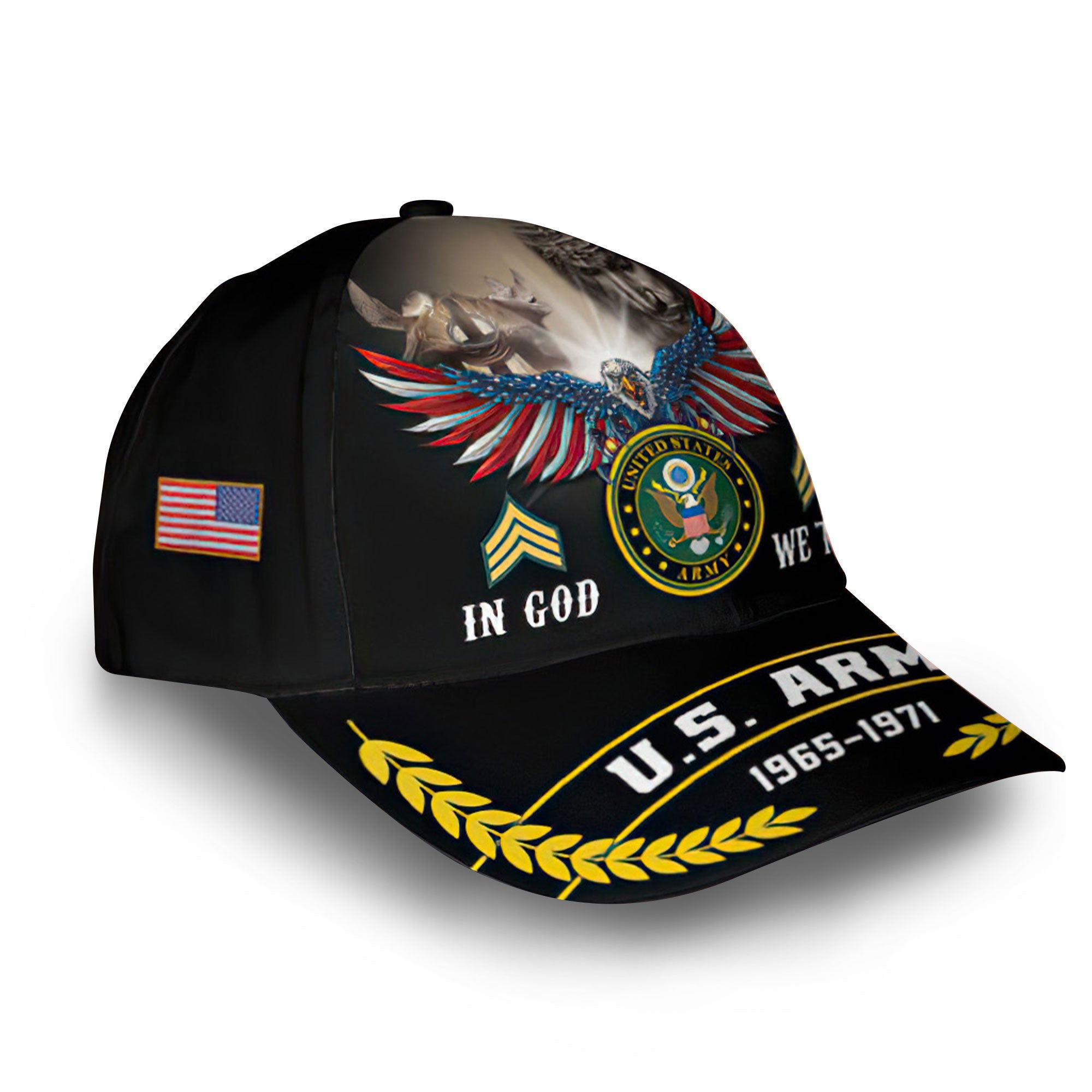 US Army Custom Cap VPVC012906, Gifts For Army Veteran, Best Gifts On Father's Day, Armed Forces Day, Independence Day, Veterans Day.