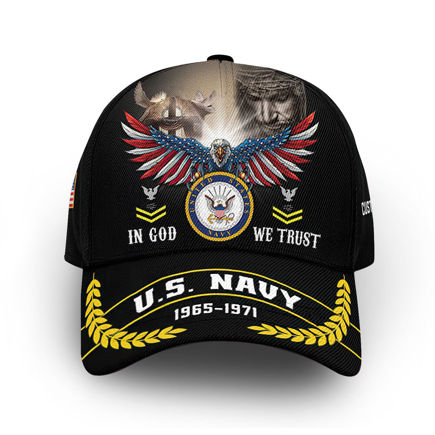 US Navy Custom Cap VPVC012907, Gifts For Navy Veteran, Best Gifts On Father's Day, Armed Forces Day, Independence Day, Veterans Day.