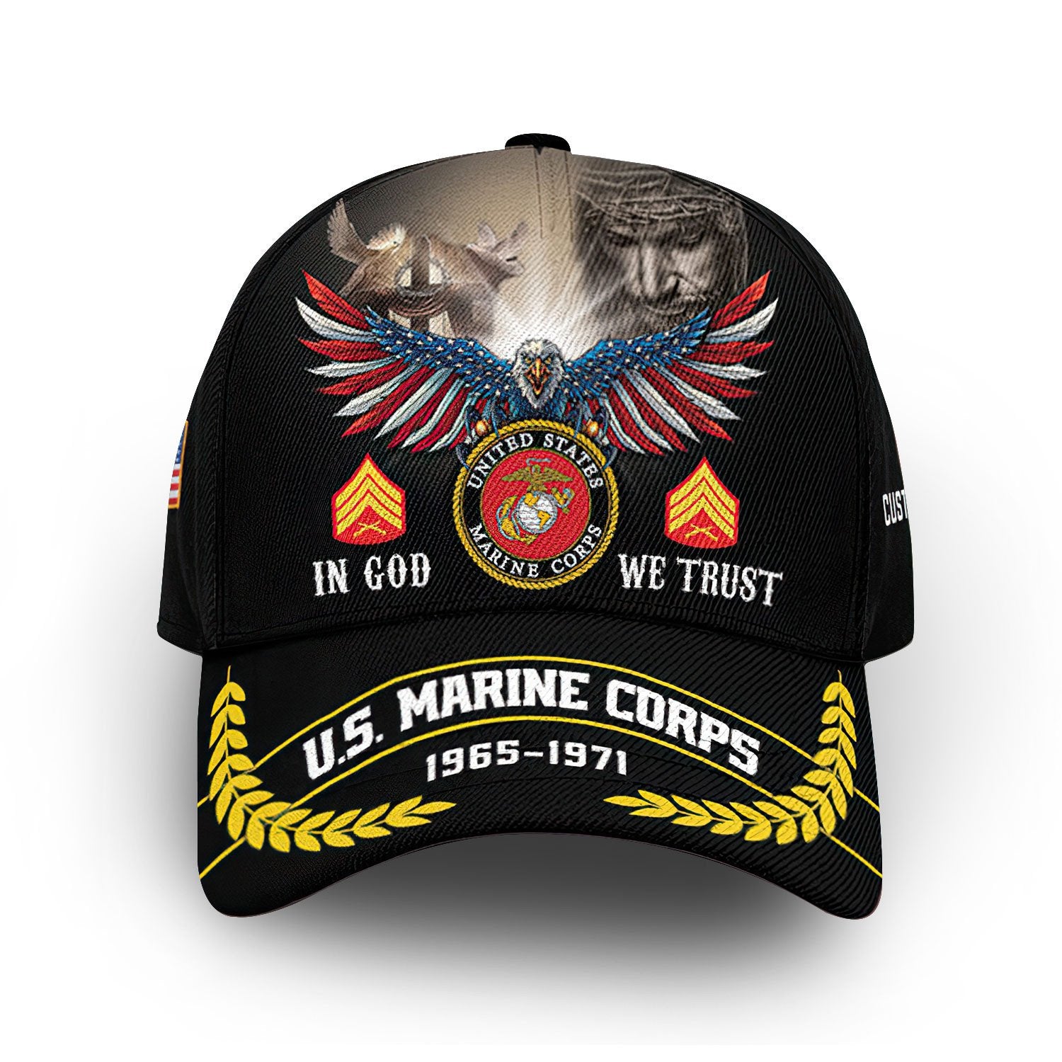 USMC Custom Cap VPVC012908, Gifts For Marine Veteran, Best Gifts On Father's Day, Armed Forces Day, Independence Day, Veterans Day.