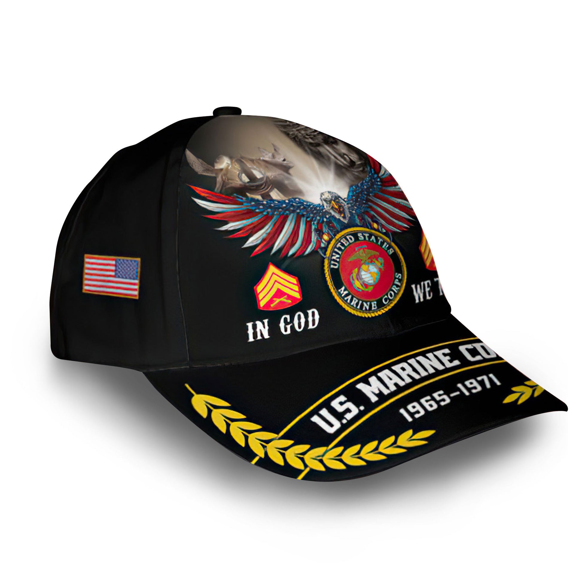 USMC Custom Cap VPVC012908, Gifts For Marine Veteran, Best Gifts On Father's Day, Armed Forces Day, Independence Day, Veterans Day.