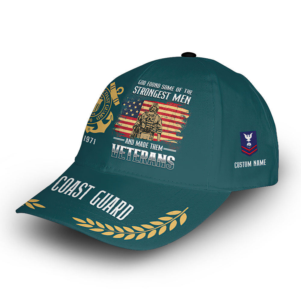 USCG Custom Cap VPVC013005, Gifts For Coast Guard Veteran, Best Gifts On Father's Day, Armed Forces Day, Independence Day, Veterans Day.