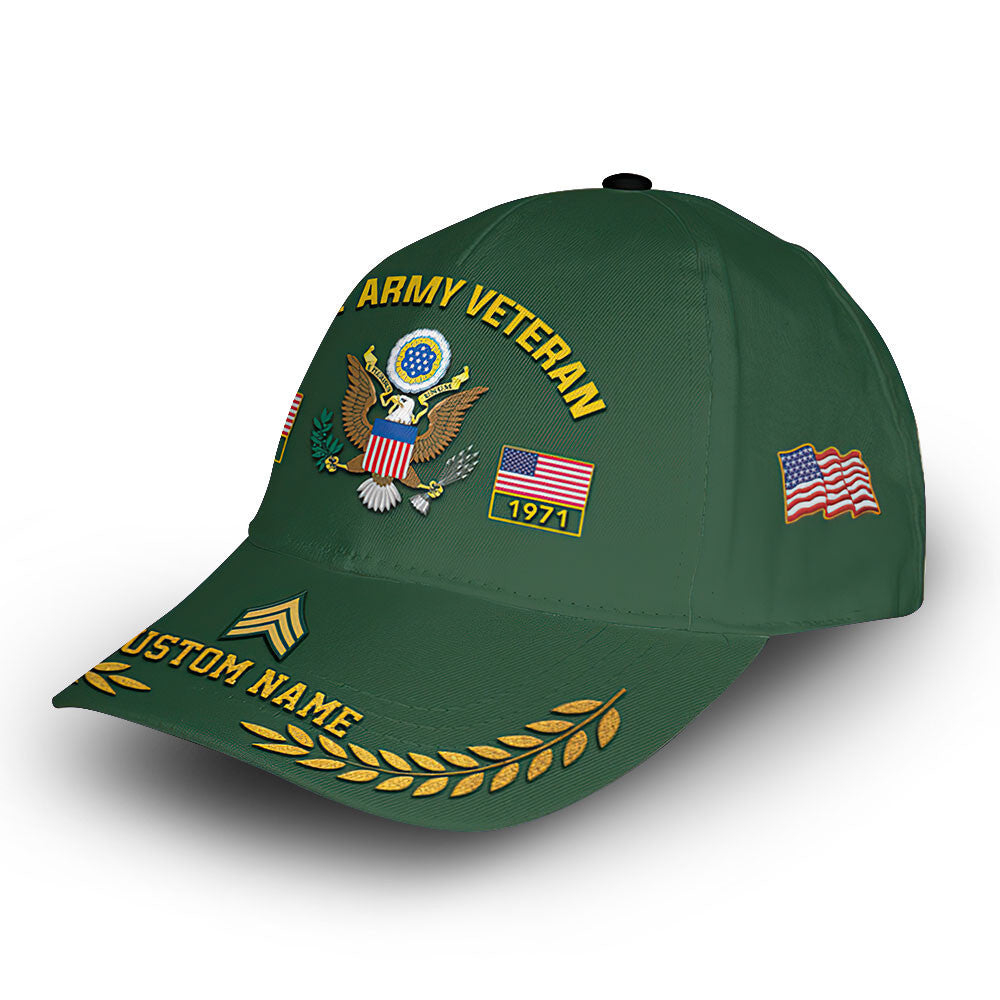 Premium Custom US Army Cap VPVC013006, Gifts For Army Veteran, Best Gifts On Father's Day, Armed Forces Day, Independence Day, Veterans Day.