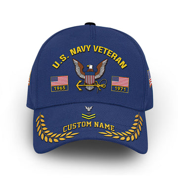 Premium Custom US Navy Cap VPVC013007, Gifts For Navy Veteran, Best Gifts On Father's Day, Armed Forces Day, Independence Day, Veterans Day.
