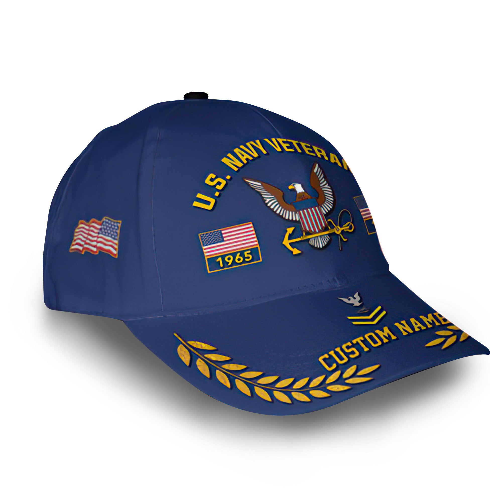 Premium Custom US Navy Cap VPVC013007, Gifts For Navy Veteran, Best Gifts On Father's Day, Armed Forces Day, Independence Day, Veterans Day.