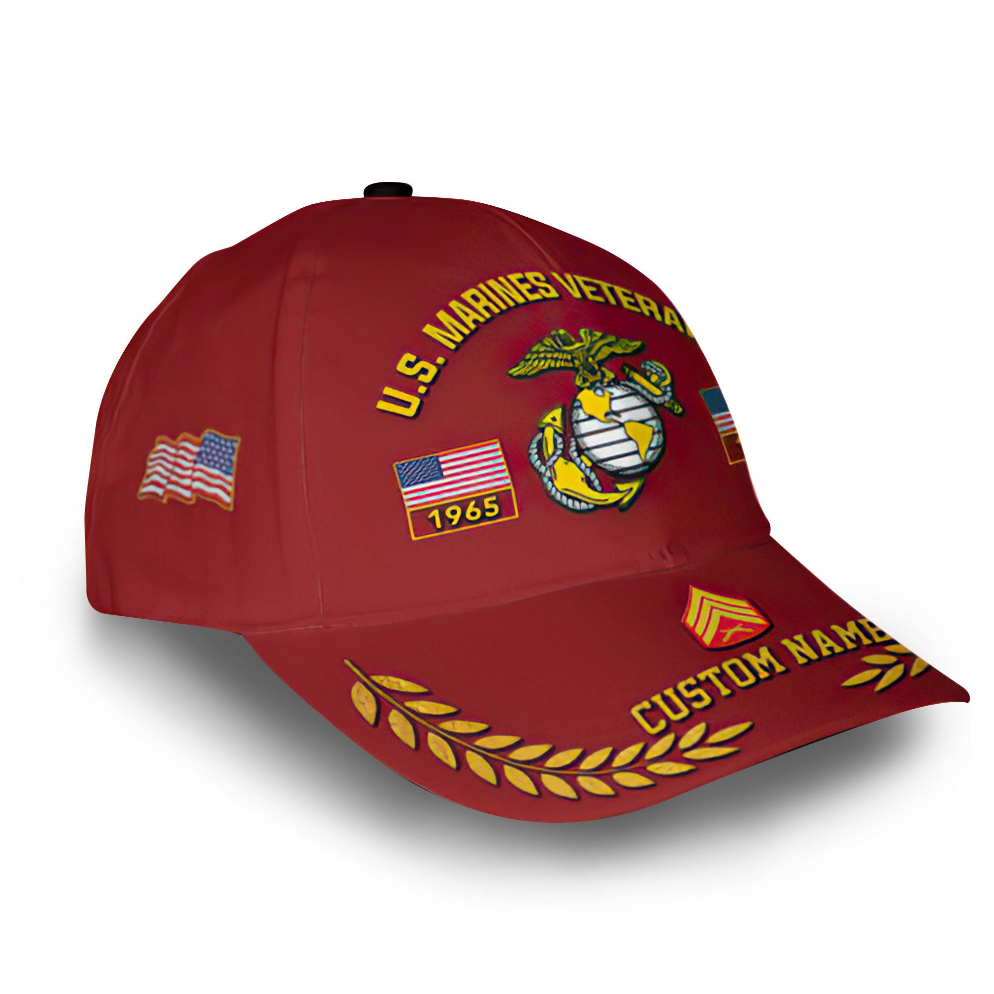 Premium Custom USMC Cap VPVC013008, Gifts For Marine Veteran, Best Gifts On Father's Day, Armed Forces Day, Independence Day, Veterans Day.