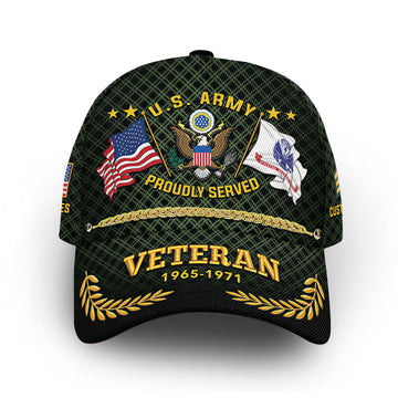 Premium Custom US Army Cap VPVC013101, Gifts For Army Veteran, Best Gifts On Father's Day, Armed Forces Day, Independence Day, Veterans Day.